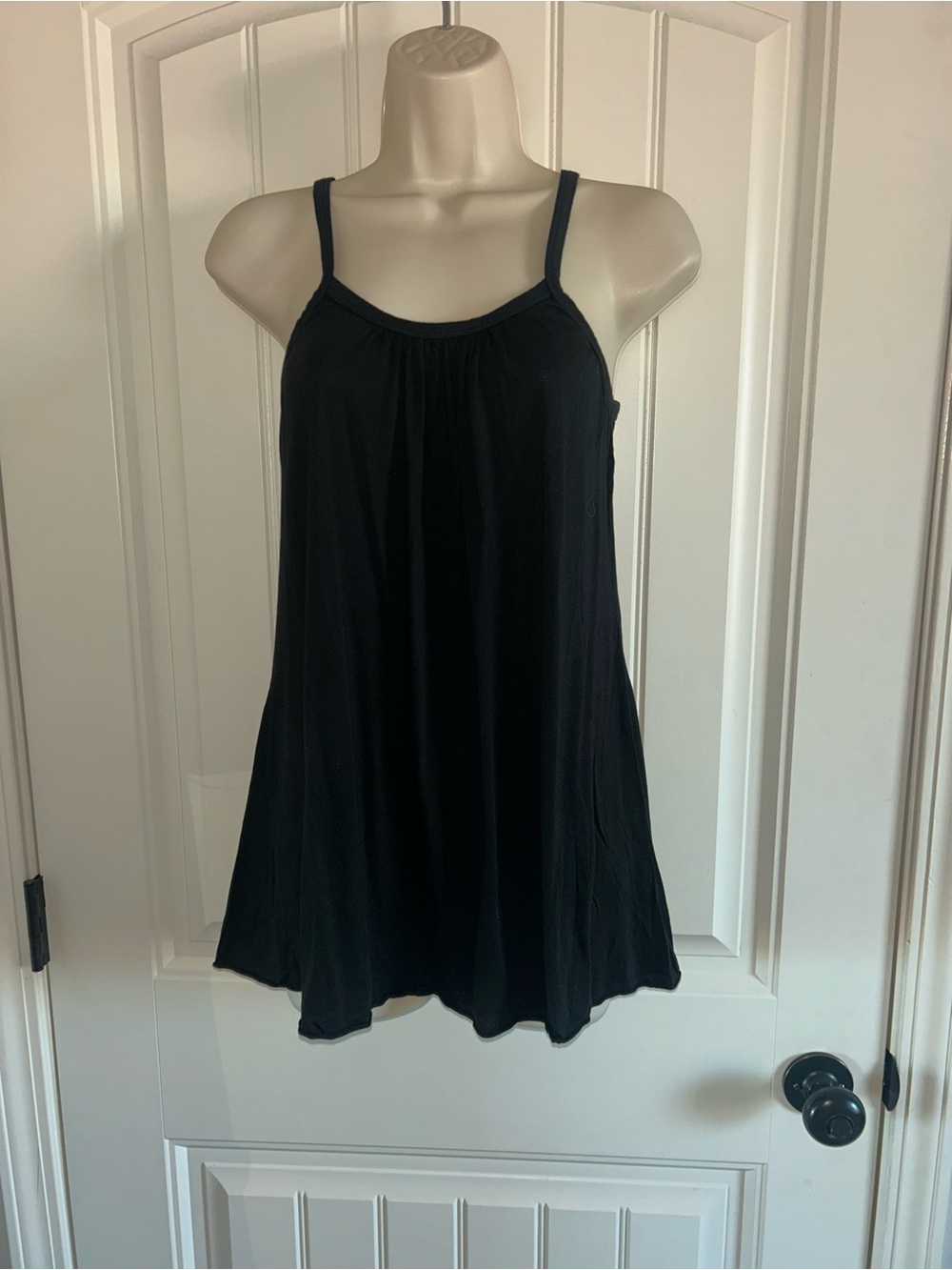 NEW Hard Tail Black Flowy Spaghetti Strap Chemise Sz M